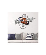 R Target Hand Painted Etched Metal Wall Sculpture - $3,685.10 MXN