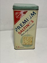 Vintage Pre-Barcode 1950s Nabisco Premium Saltines Cracker Tin English/S... - $17.80