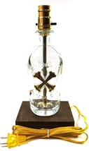 Bumbu Rum Liquor Bar Bottle Lounge TABLE LAMP Light with Stained Wood Base - $53.67