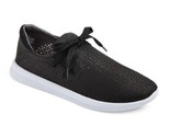 New! Women&#39;s Raelee Laser Cut Lace-Up Black Sneakers - Mossimo Supply Co - $14.97
