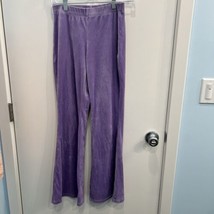 HM Divided SZ S Womens Flare Stretch Pants Light Purple Hippie Boho Ribbed - $9.50