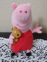 Ty Beanie Baby Peppa Pig with Teddy Bear 6&quot; NO TAG - £5.53 GBP