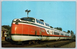 Amtrak Turbotrain Rapid Rail Voitures Unp Publicité Chrome Carte Postale G15 - $9.12