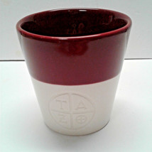Starbucks Cup Tazo Tea Assymetrical maroon 2011 Bone China - $17.00