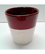 Starbucks Cup Tazo Tea Assymetrical maroon 2011 Bone China - £13.58 GBP