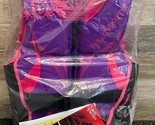 Full Throttle Women&#39;s XS Rapid Dry Flex-Back Life Jacket Vest Purple/Pin... - $51.27