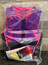 Full Throttle Women&#39;s XS Rapid Dry Flex-Back Life Jacket Vest Purple/Pin... - $51.27