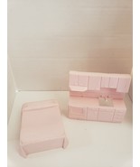 Light Pink Plastic Dollhouse Furniture Bed and Kitchen - $13.61 CAD