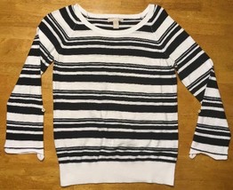Banana Republic Women&#39;s Black &amp; White Striped Lightweight Sweater - Size... - $14.03
