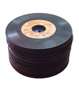 Bulk Lot of 50 Vinyl 7&quot; Inch Records 45rpm Craft Crafting Upcycle Etsy M... - $271.49 MXN