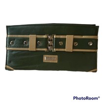 Miche Classic Shell Darla Purse Faux Leather Olive Green Tan Silver Hardware Bag - $19.87