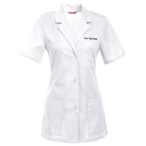 Women&#39;s Custom Personalized 29 Inch Consultation Short Sleeve Lab Coat - $26.98