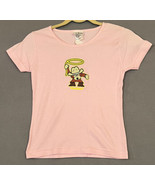 Ladies Junior Cowboy Monkey Yeehaw! Pink T-Shirt S Small Fitted Tee Vint... - $12.34