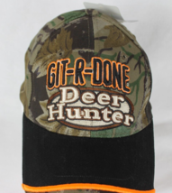 NWT GIT-R-DONE Deer Hunter Baseball Hat Camouflage Adjustable Back Brown... - $13.96