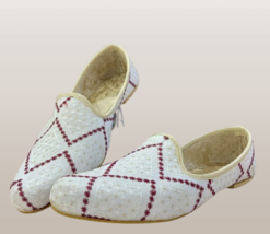 Mens Punjabi Jutti ethnic Mojari Wedding Khussa Shoes US size 7-11 pristine maze - £27.10 GBP