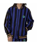 All City By Just Don Striped Track Jacket Velvet Stripe On Sleeve Men&#39;s ... - £19.07 GBP