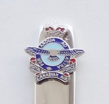 Collector Souvenir Spoon Canada Royal Canadian Air Force Cloisonne Emblem - £11.73 GBP