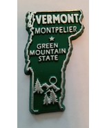 Vermont die cut rubber fridge magnet silver green Green mountain State - $13.98 CAD