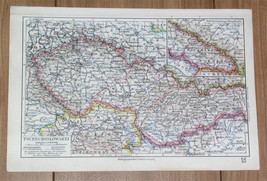 1928 Vintage Map Of Czechoslovakia / Czech Republic Czechia Moravia / Slovakia - £16.59 GBP