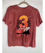 SRX RACE CAR Heather Red T-SHIRT 3rd BIRTHDAY BOYS SIZE MEDIUM - $12.07 CAD