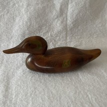 Vintage JB Garton Carved Wood Duck Decoy Glass Eyes Swivel Head Matching Numbers - £31.15 GBP