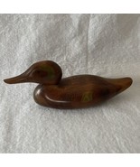 Vintage JB Garton Carved Wood Duck Decoy Glass Eyes Swivel Head Matching... - £30.67 GBP