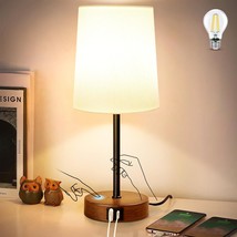 Modern Usb &amp; Type-C Bedside Lamp With Touch Control, Dimmable Table Lamp, Dorm - £23.17 GBP