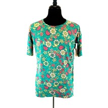 LuLaRoe Irma Womens XXS Tunic Top NWT Shirt Casual Green Red Simply Comf... - $12.29