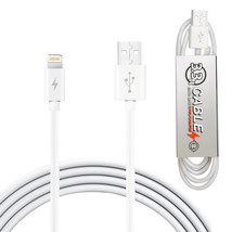 [Pack Of 2] Reiko 3.3FT PVC Material 8 PIN USB 2.0 Data Cable In White And Si... - £17.13 GBP