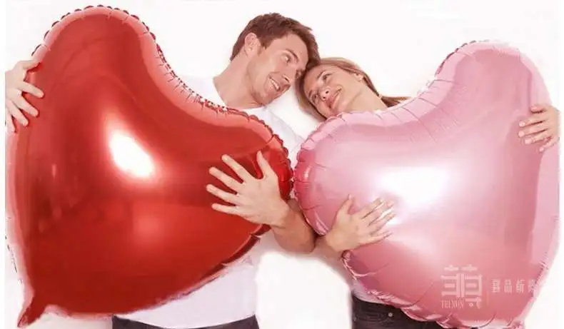 2021 Rushed New Fashion Inflatable Toys Romantic Heart-shaped Aluminum Balloons - £12.26 GBP