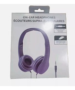 Purple On-Ear Headphones 3.5mm Jack – Comfortable, Lightweight, High-Qua... - $8.81 CAD