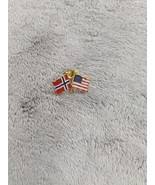 United States Flag &amp; Flag Of Norway Gold Tone Hat Pin - £8.20 GBP