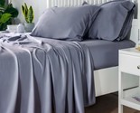 100% Bamboo Sheets Set Queen Grey - Cooling Bamboo Bed Sheets For Queen ... - $83.99