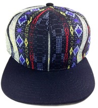 Dweebzilla Grey Navajo Tribal Print Black Flat Bill Adjustable Snapback Hat - £16.99 GBP