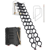VEVOR Attic Ladder Wall-Mounted, 660LBS/299.4KG Capacity, 12-Step Foldin... - $265.99