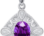 Mothers Day Gifts for Mom Wife, Amethyst Necklace Sterling Silver Amethy... - $53.49