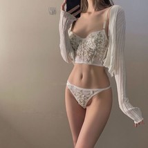 Women&#39;s Underwear Bra Set Pants Embroidery Lace retro style Sexy Cute 34/75A New - £23.75 GBP