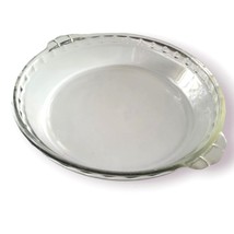Pyrex 229 31 Clear Glass Pie Pan 9.5&quot; Round Crimped Handles - $6.44