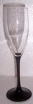 Luminarc (1) Arocroc Champagne Ebony Black Long Stem Flute Glasses - Made In Fra - £11.01 GBP