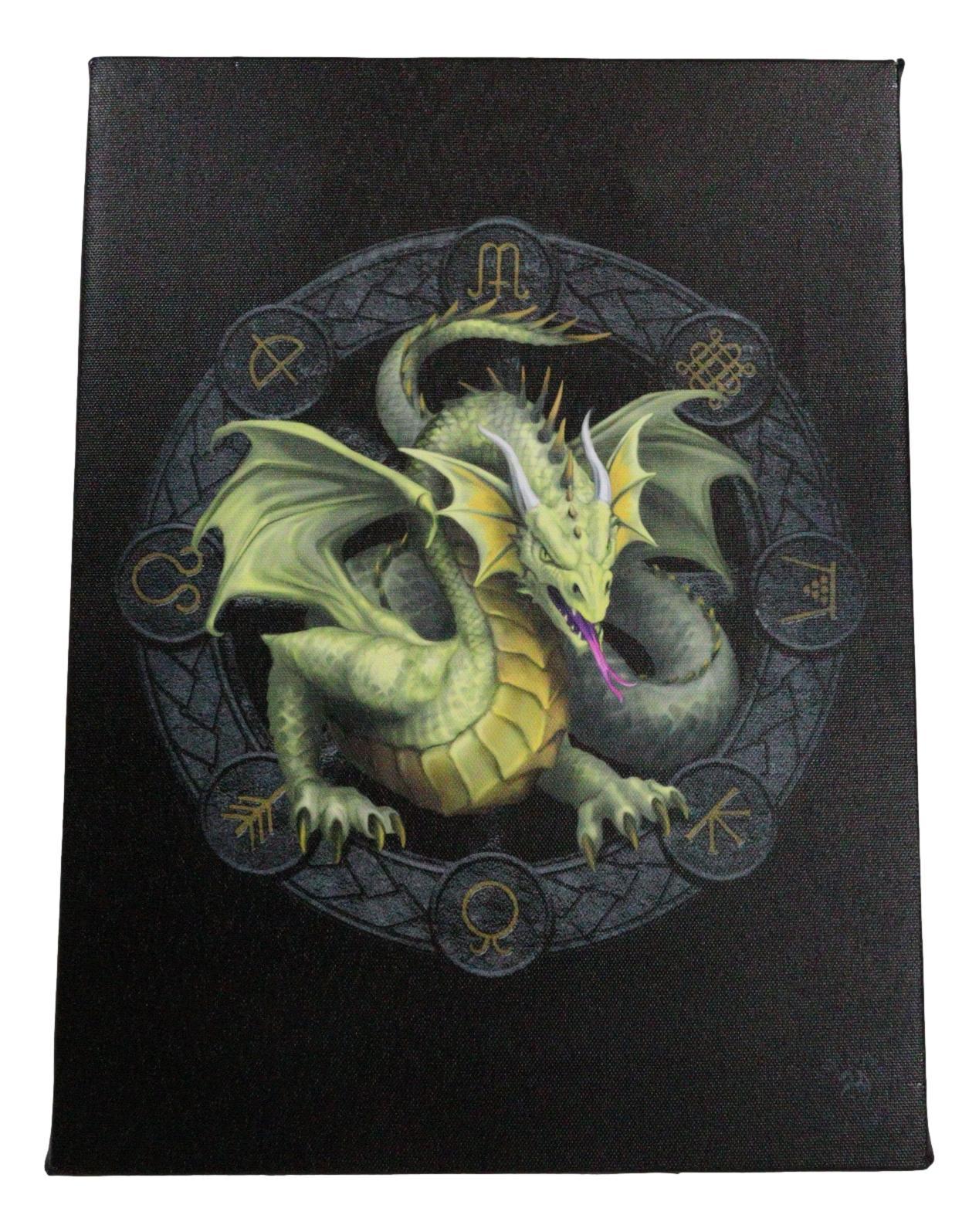 Anne Stokes Mabon Drake Sabbats Wheel of The Year Dragon Canvas Wall Decor - $17.99