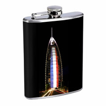 French Dubai Hotel D1 Flask 8oz Stainless Steel Hip Drinking Whiskey - £11.86 GBP
