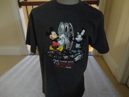 NWT NEW Dark Gray 75 Years With Mickey Walt Disney World 50-50 T-shirt A... - £23.35 GBP