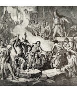 Captain Smoth Saved By Pocahontas Native Americans Print Victorian 1894 ... - $736.23 MXN