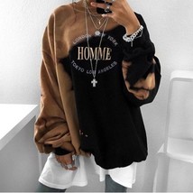 Sleeve sweatshirts streetwear 2021 new fashion autumn winter letter print pullover tops thumb200