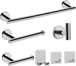 Nearmoon 7 Pieces Bathroom Hardware Set Sus304 Thicken Stainless, Chrome - £36.63 GBP