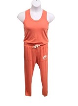 Nike Sportswear Jumpsuit Womens Small Orange Criss Cross Strap - £20.19 GBP