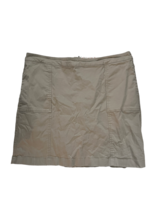 BODEN Womens Skirt Khaki Tan HELENA Above Knee Chino Back Zip Size 14R - $15.35