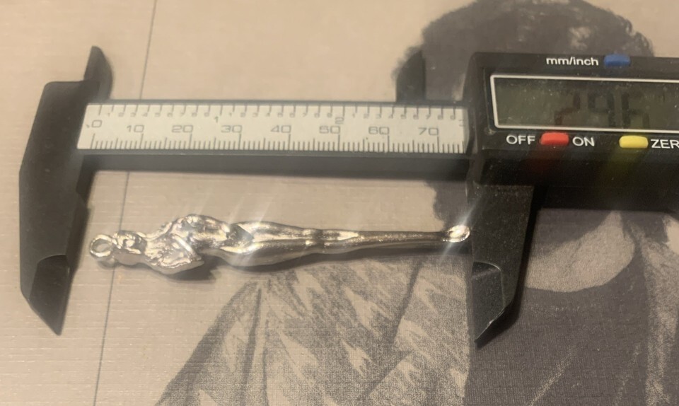 Mini Spoon Figural Nude Woman Detailed Silver Ear Wax Spoon 3” X .5” READ Item image 6
