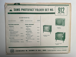 SAMS PHOTOFACT FOLDER SET NO. 912 OCTOBER 1967 MANUAL SCHEMATICS - $4.95