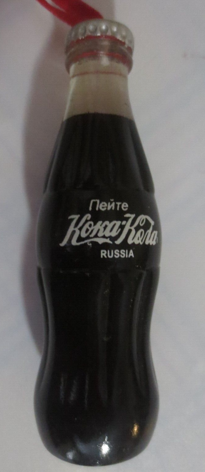 Primary image for Coca-Cola Contour Russia Bottle Ornament 2008 4 inches tall